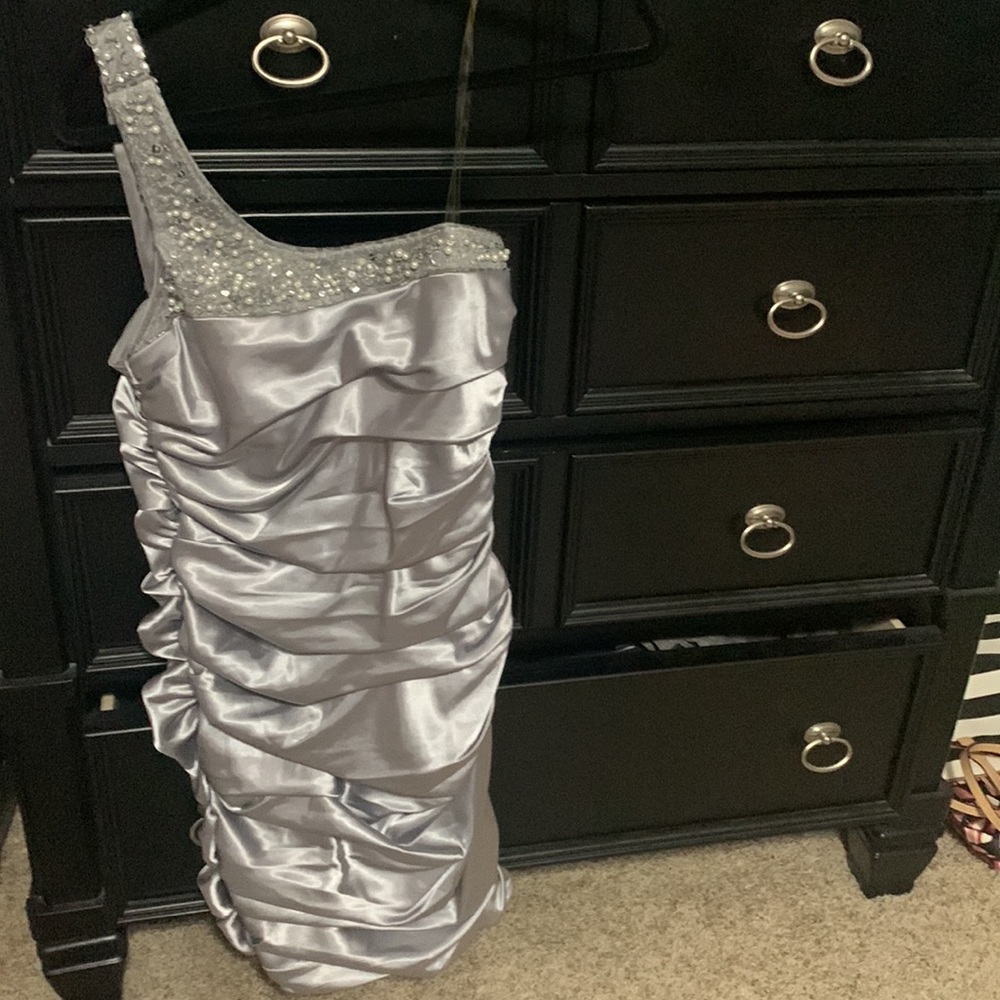 Silver/light purple cocktail dress